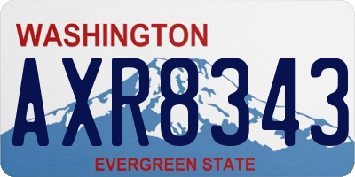 WA license plate AXR8343