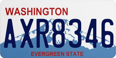 WA license plate AXR8346