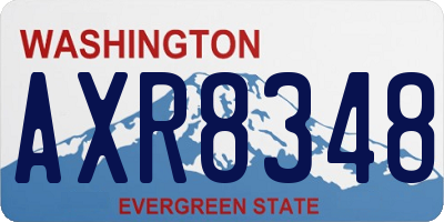 WA license plate AXR8348