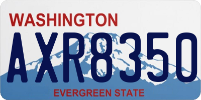 WA license plate AXR8350
