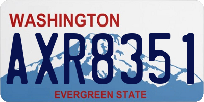 WA license plate AXR8351