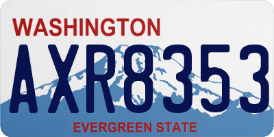 WA license plate AXR8353