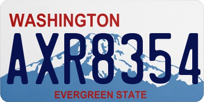 WA license plate AXR8354
