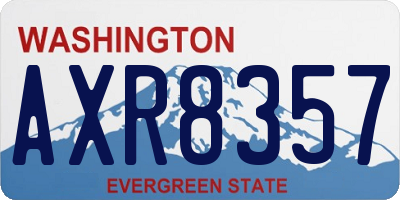 WA license plate AXR8357