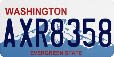 WA license plate AXR8358