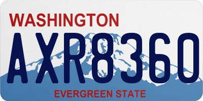 WA license plate AXR8360