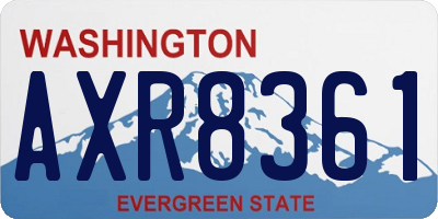 WA license plate AXR8361
