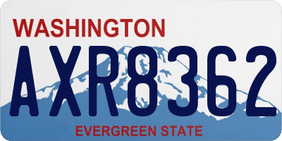 WA license plate AXR8362