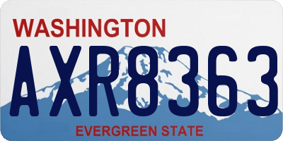 WA license plate AXR8363