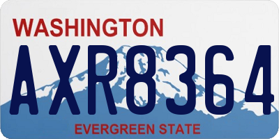 WA license plate AXR8364