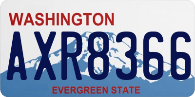 WA license plate AXR8366