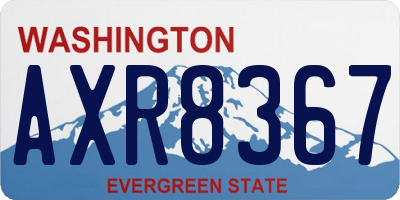 WA license plate AXR8367