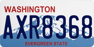 WA license plate AXR8368