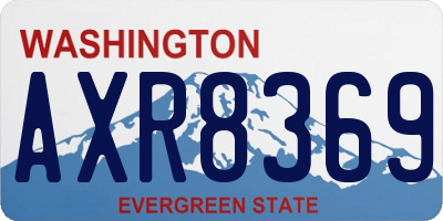 WA license plate AXR8369