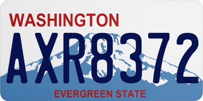 WA license plate AXR8372