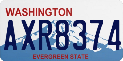 WA license plate AXR8374