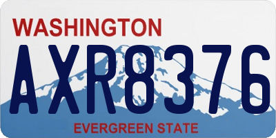 WA license plate AXR8376