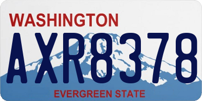 WA license plate AXR8378