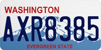 WA license plate AXR8385