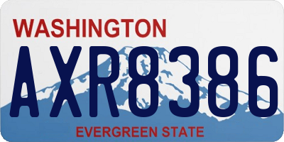 WA license plate AXR8386