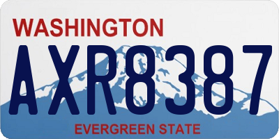 WA license plate AXR8387