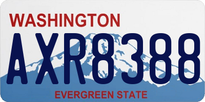 WA license plate AXR8388