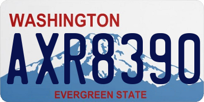 WA license plate AXR8390