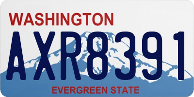 WA license plate AXR8391