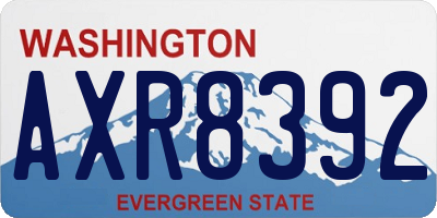 WA license plate AXR8392