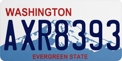 WA license plate AXR8393
