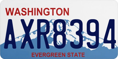 WA license plate AXR8394