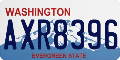 WA license plate AXR8396