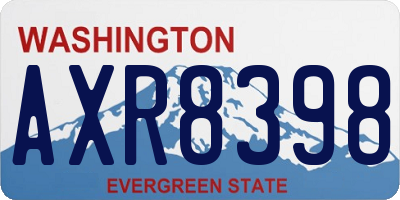 WA license plate AXR8398