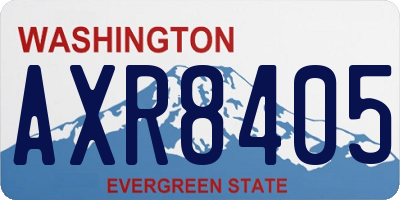 WA license plate AXR8405