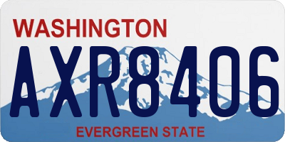 WA license plate AXR8406
