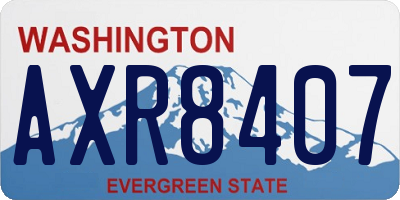 WA license plate AXR8407