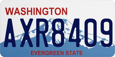 WA license plate AXR8409