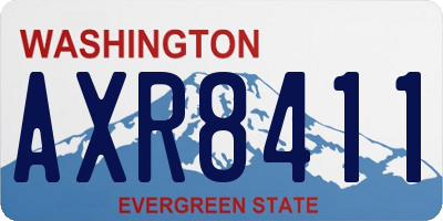 WA license plate AXR8411