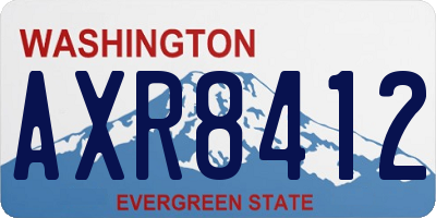 WA license plate AXR8412