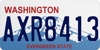 WA license plate AXR8413