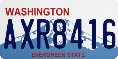 WA license plate AXR8416