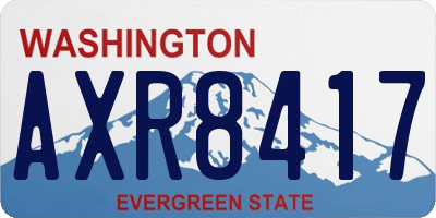 WA license plate AXR8417
