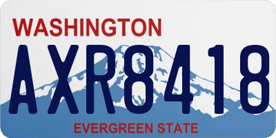 WA license plate AXR8418
