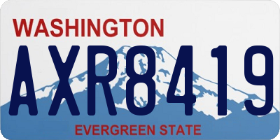 WA license plate AXR8419