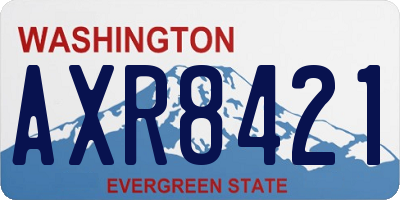 WA license plate AXR8421