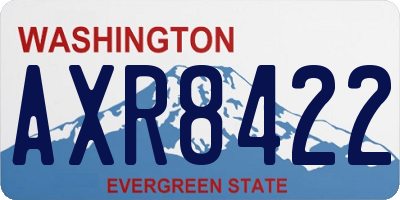 WA license plate AXR8422
