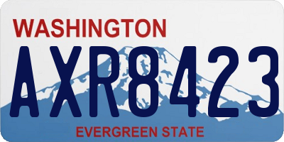 WA license plate AXR8423
