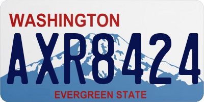 WA license plate AXR8424
