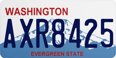 WA license plate AXR8425