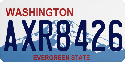 WA license plate AXR8426